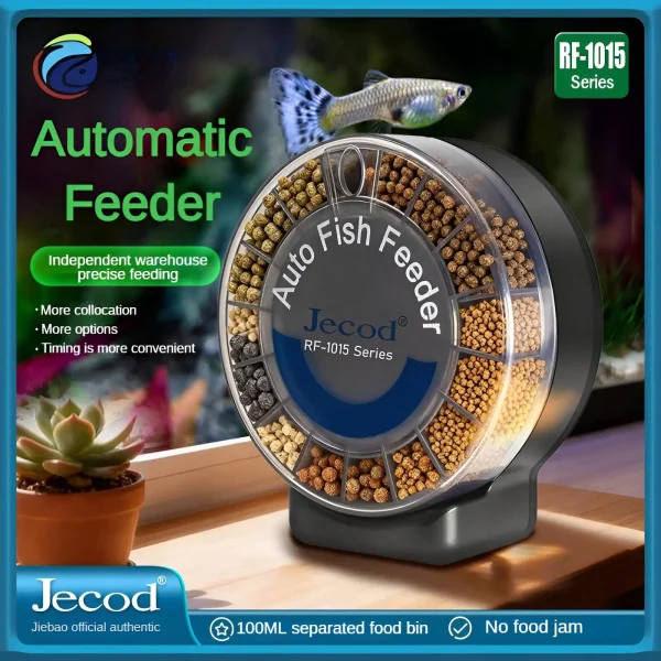 Automatic Fish Feeder Dual Moisture-Proof Bins