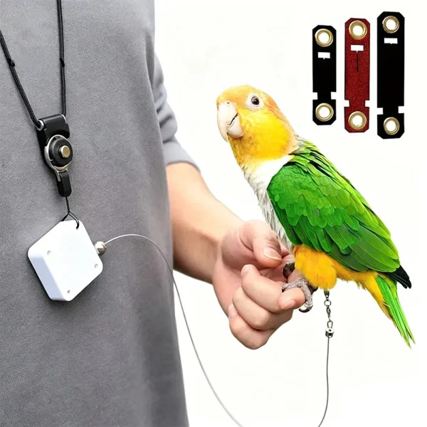 Retractable Anti Bite Harness Leash for Birds